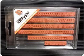 TA13 RIBtype Rubber Stamp Set: 1/4 inch Letters and Numbers