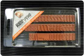 FG76 RIBtype Rubber Stamp Set has 1/2" Numbers • Make your own stamps and change as needed. • Buy online! Find additional sizes, stamps, ink, demos and more.