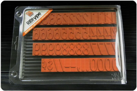 FB19 RIBtype Rubber Stamp Set: 1 inch Numbers