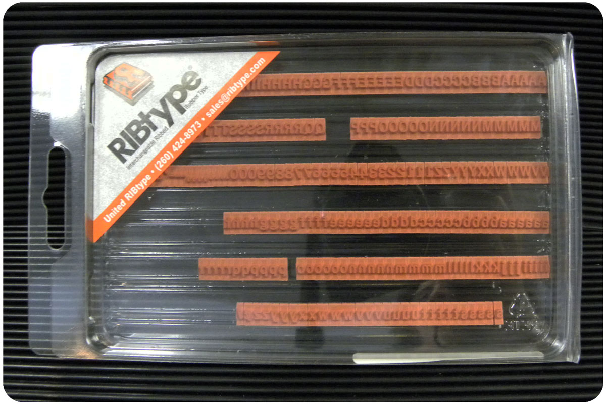 TG83 RIBtype Rubber Stamp Set: 2 inch Letters and Numbers