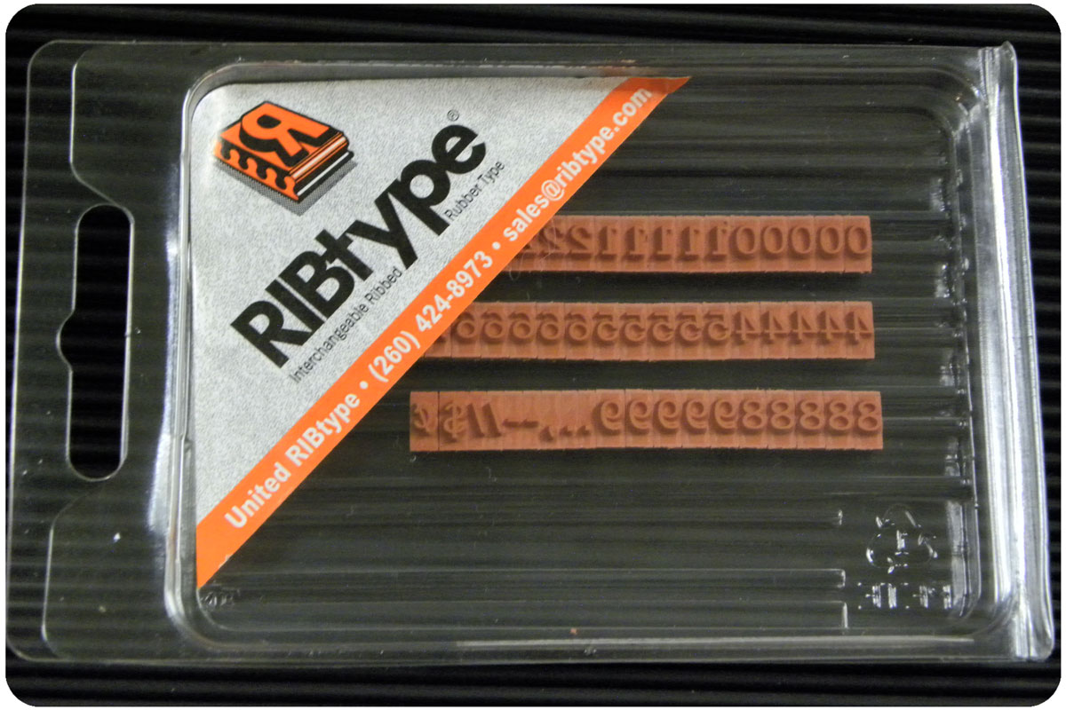 FA11 RIBtype Rubber Stamp Set: 9/64 inch Bold Numbers