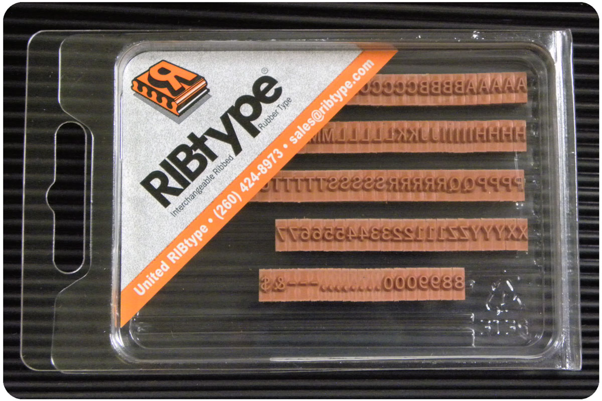 TA9 RIBtype 7/64 inch Letter Number Set