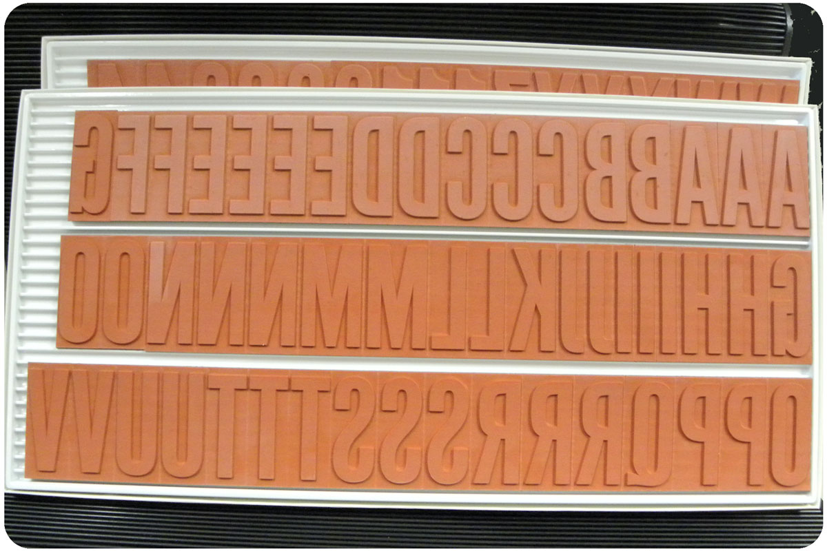 TG83 RIBtype Rubber Stamp Set: 2 inch Letters and Numbers