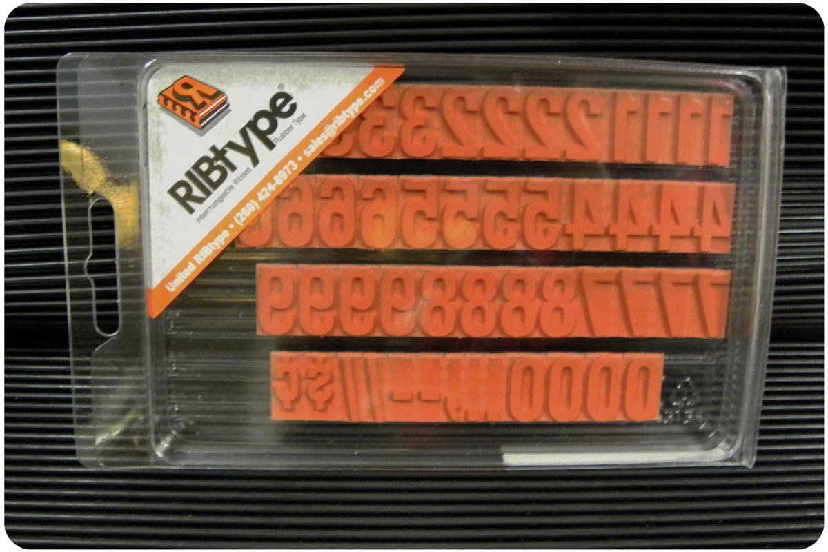 Ib スタンプ FU78 RIBtype Rubber Stamp Set: 3/4 inch Bold Numbers