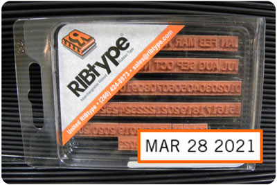 DA11 Ribtype Date Set