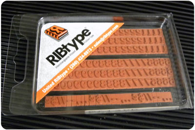 Ribtype Stamp, Ribbed Stamp, Custom Rubber Stamp