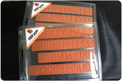 TA16 RIBtype Rubber Stamp Set: 1/2 inch Letters and Numbers