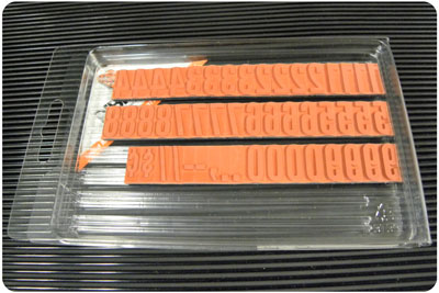 RIBtype FG77 Number Set