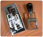 SI 31-PL Industrial Self-inker for RIBtype with base. Approx 3/4" x 1-5/16" imprint area with 7 ribs.