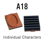 A18 RIBtype Sorts, 3/4" - Individual letters, numbers, & symbols. Make your own rubber stamps with RIBtype interchangeable rubber type. Order online!