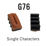 G76 RIBtype Sorts, 1/2" - Individual letters, numbers, & symbols. Make your own rubber stamps with RIBtype interchangeable rubber type. Order online!