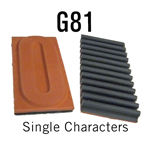 G81 RIBtype Sorts, 1-1/2" - Individual letters, numbers, & symbols. Make your own rubber stamps with RIBtype interchangeable rubber type. Order online!