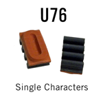 U76 RIBtype Sorts, 1/2" - Individual letters, numbers, & symbols. Make your own rubber stamps with RIBtype interchangeable rubber type. Order online!