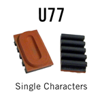 U77 RIBtype Sorts, 5/8" - Individual letters, numbers, & symbols. Make your own rubber stamps with RIBtype interchangeable rubber type. Order online!