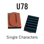 U78 RIBtype Sorts, 3/4" - Individual letters, numbers, & symbols. Make your own rubber stamps with RIBtype interchangeable rubber type. Order online!